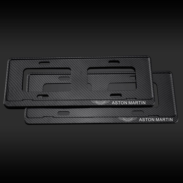 Aston Martin Cars New Traffic Regulations License Plate Frame License Plate Frame Plate Holder carbon fiber textured special retrofit-Taobao