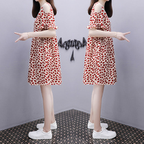 European Station's new summer 2022 women's clothing loose size long leaked shoulder spinning floral a-charn dress tide