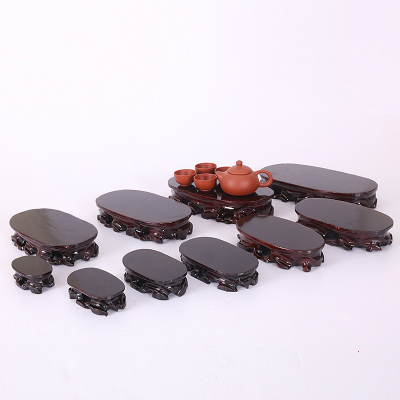 red solid wood stone base with jade stone shelf ornaments buddha statues can be grooved flower bonsai root carving wooden pallet ra