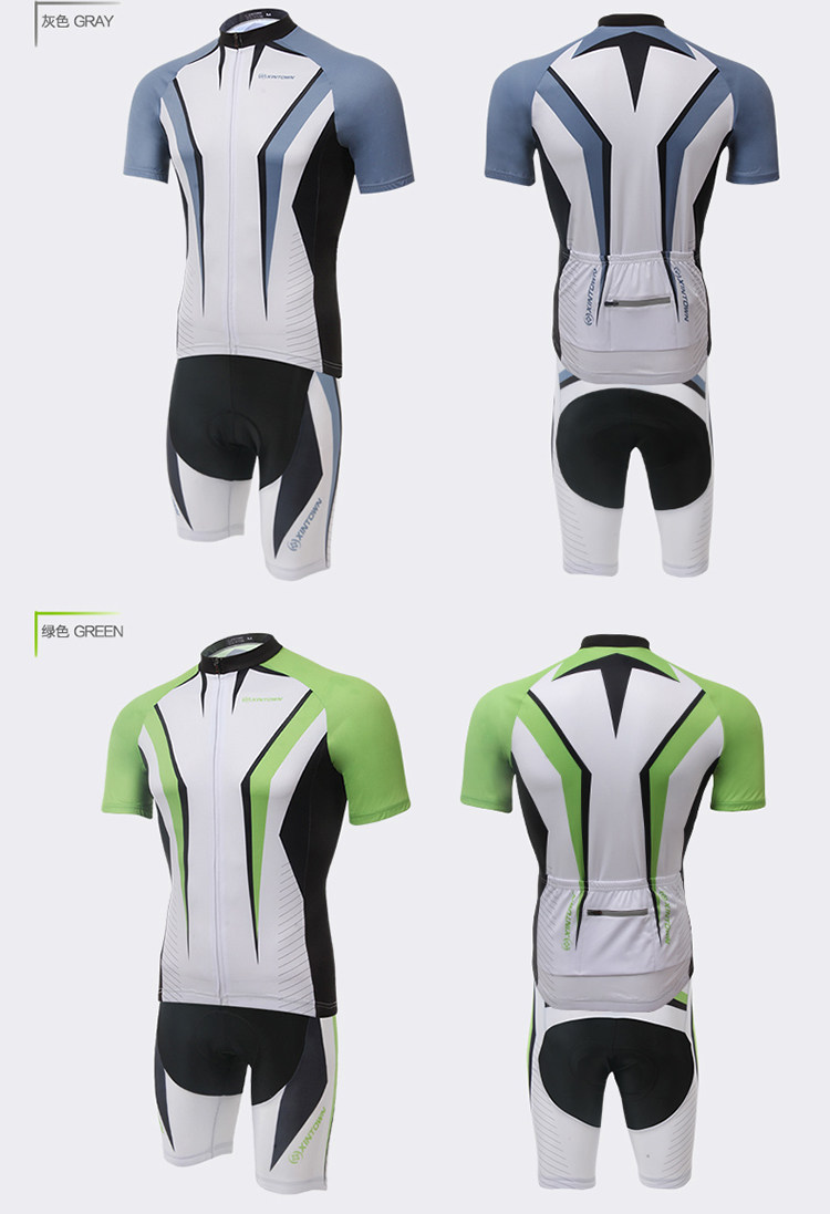 夏秋季短袖骑行服套装自行车装备衣服饰男女款头盔袖套手套组合