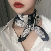 European and American retro cashew hip hop headscarf small square scarf Joker business street dance hair band scarf women scarf