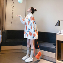 High collar imitation mink loose thickened Lazy Wind sweater jacket Head Womens Autumn Winter outside wearing Korean version jacket 2021 new