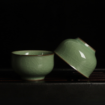 Longquan pro-rhyme celadon tea set Kung Fu Tea Cup Cup personal Master Cup ceramic small tea cup simple simple