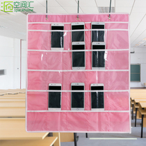 Cashier bag Hanging bag Wall hanging fabric suspended door rear hanging pocket mobile phone bag Socks Wardrobe Dorm Room Storage Bag
