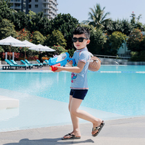 Handsome boy baby swimsuit ins Wind Korea new middle and big childrens split flat corner two-piece swimsuit