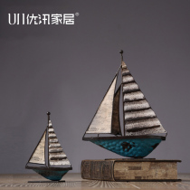 A sailing sailing sailing model office decorate the home decorative of the TV cabinet at Xuanguan