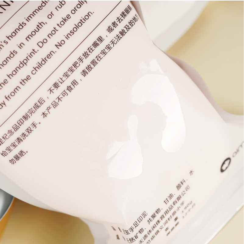baby's hand and foot printing mud baby's 100 day full moon baby hair souvenir diy photo frame baby's hand and foot printing mud