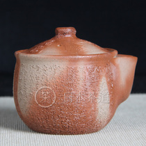 Japans pre-burning large-mouth baby bottle urgent whiskers carved throughout the body carved the heart of the ring Fire Mark firing