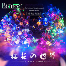 LED cherry blossom lights flash lights full of star festivals wedding ingMaiden heart room dorm decoration net red light