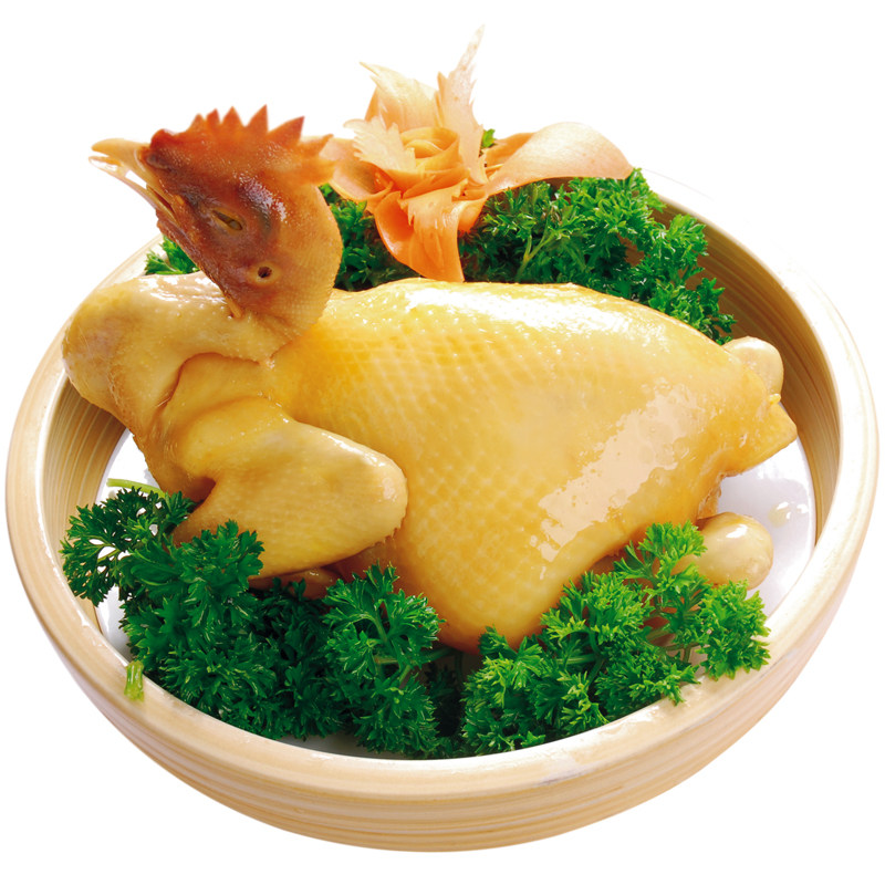 皮光肉滑,汁多肉嫩的鲜美白砍鸡.