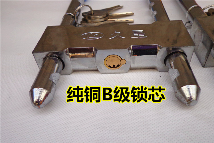 通开锁玻璃门u型锁商品店面门防盗锁抗剪锁加长双门把手u型锁包邮