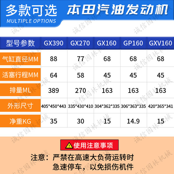 Honda의 미세 가솔린 엔진 GX390 GX160 GX270 GXV160 1/2 절도 단일 실린더 Honda의 미세 가솔린 엔진 GX390 GX160 GX270 GXV160 1/2 절도 단일 실린더