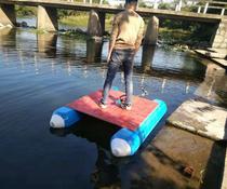 Crate foam pontoons floating box solid core creative Net platform reservoir marine plastic inflatable solid fishing boat