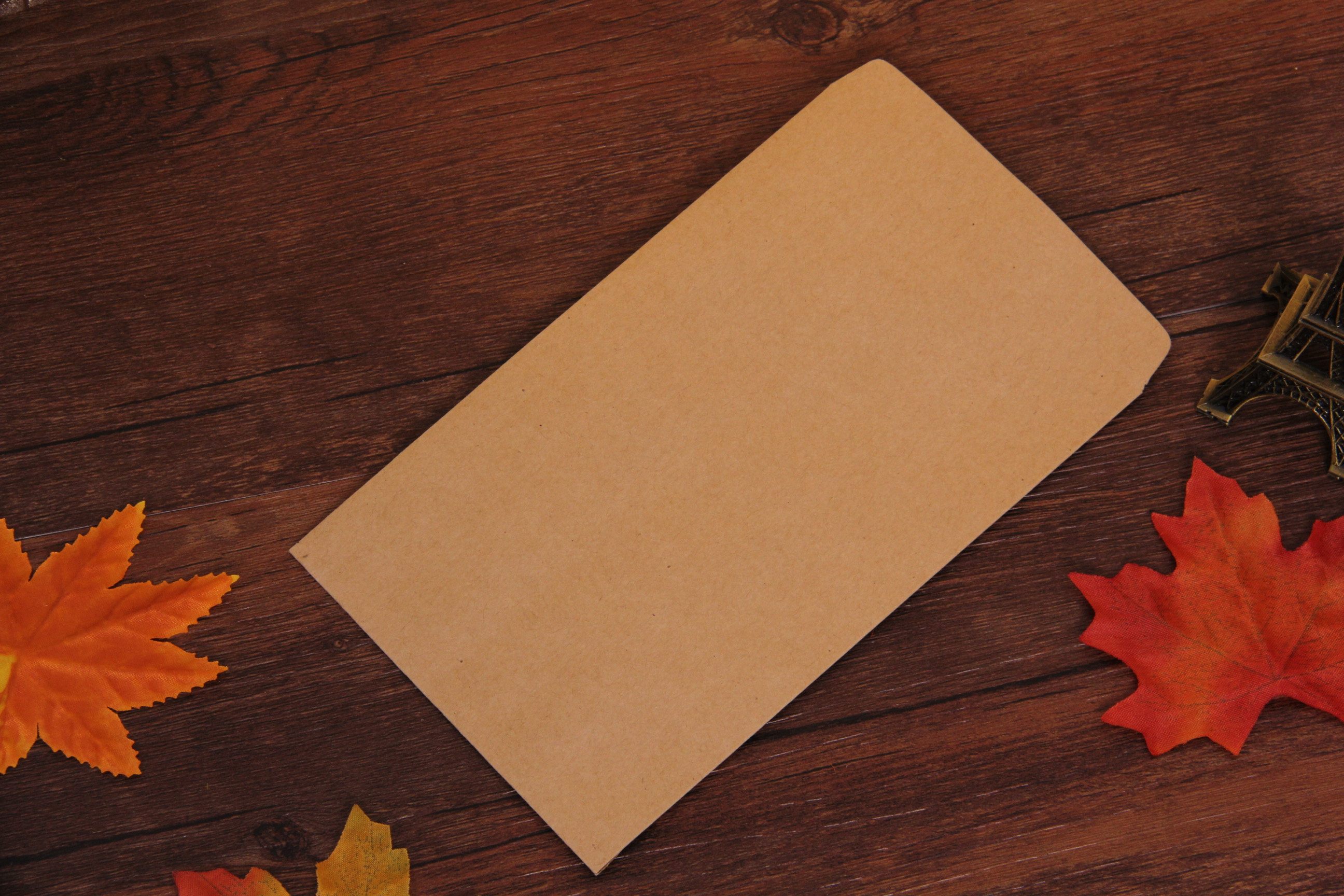 简约复古牛皮纸信封信纸定制 a4牛皮纸大信封加厚增值税空白信封