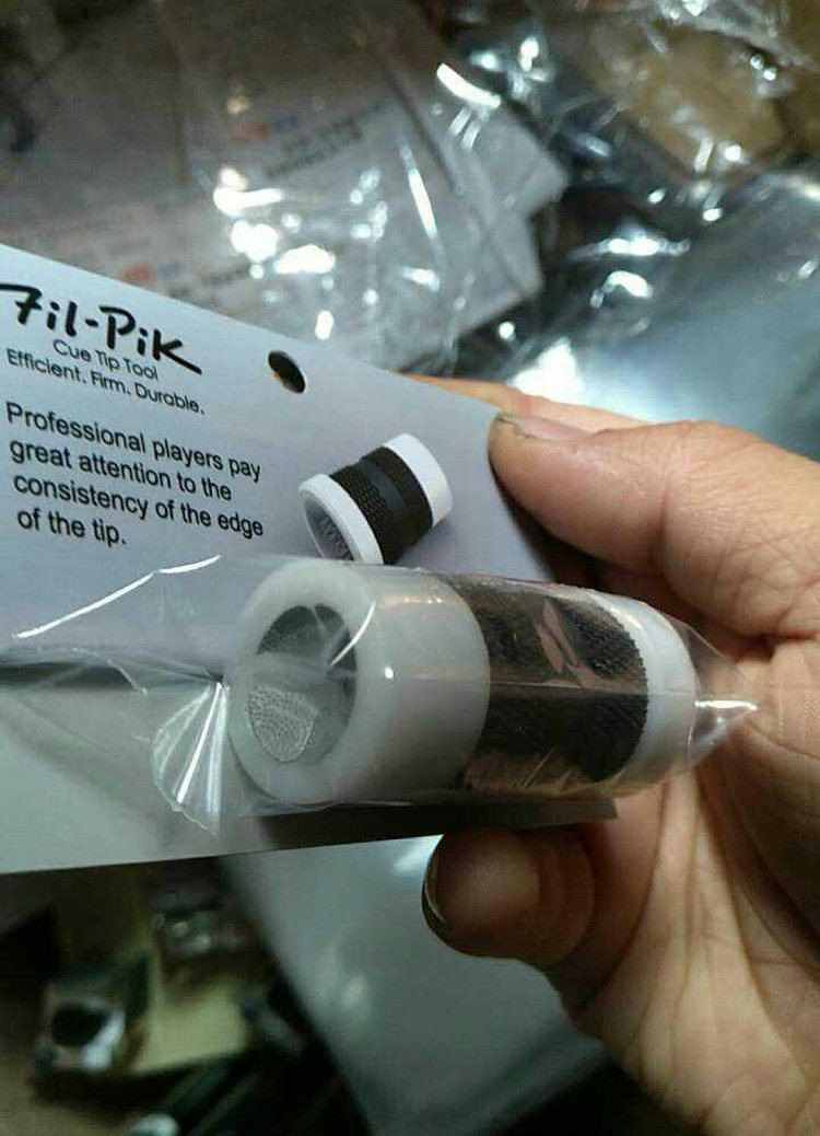 Точилка для кия fil-pik 3in1台球杆皮头针刺 九球杆皮头压 黑八皮头修理工具 Three/in/one leather head tools shycz001