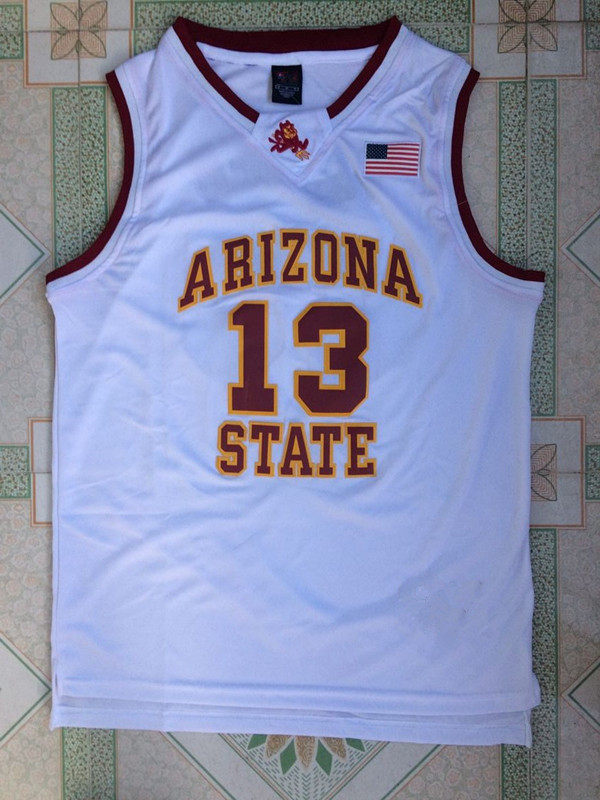 ncaa 亚利桑那州立大学 13号哈登球衣白色红色黄色男篮球服sw刺绣