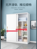 The Nordic wardrobe house uses the bedroom to open the push-pull door bedroom It is easy to assemble the new dormitory wardrobe for rental