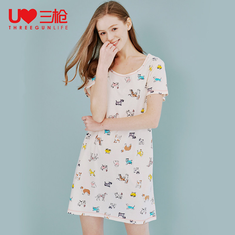 三枪 全棉薄款宽松 女式睡裙 天猫优惠券折后¥39.9包邮(¥69.9-30)多款可选 三枪 全棉薄款宽松 女式睡裙 天猫优惠券折后¥39.9包邮(¥69.9-30)多款可选
