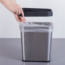 Toilet Kitchen No Cover 8L Trash Cans Slit Home Stainless Steel Press Circle Type Trash Rectangular Trash Cans
