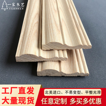 Custom new Chinese water curved willow door set solid wood decorative lines Film and television background wall modeling mirror photo frame frame log