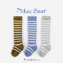 Nido bear winter baby warm socks Baby terry socks pure cotton long tube thickened loose newborn socks