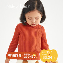 Clearance Needle Bear Unisex Kids Sweaters Baby Foreign Pullover Knitwear Kids Sweaters