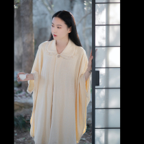Xiao Gongzi) Xi Yao)Chinese retro literature and art elegant girl soft stretch knitted cardigan cape jacket
