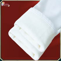 Winter high waist plus velvet padded jeans women White pencil pants slim stretch warm pants womens boots pants