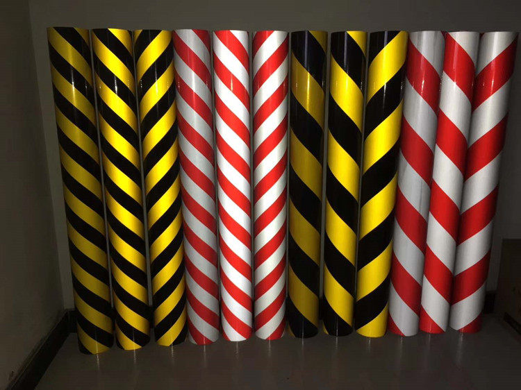 反光膜公路护栏板反光膜立柱电线反光膜贴黄黑红白警示交通反光膜