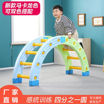 Childrens sensory training equipment Quarter circle balance board Early education physical fitness Plastic rock circle plank bridge