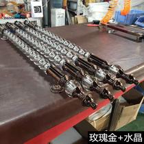 Eurostyle Extravagant Crystal Pull Handle Luxury Hotel KTV High-end Clubhouse Glass Door Push Ramen Rose Golden Handle