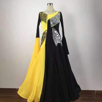 Morden Dance Competition Dress National Mark Dance Performance waltz Dress Rehearsal for ballroom Dancing Grand Skirt Square Dance Plus Drill Dress