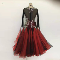 National Label Dancing Out of the Waltz Performance suit Morden Dance Competition Dress Ballroom Dance Plus Drills Large Pendulum Skirt Square Dance Dress