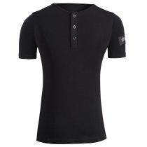 Modern dance Latin dance short-sleeved T-shirt three buckles on both sides split training uniforms