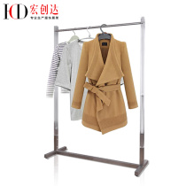 Crystal transparent womens clothing store shelves simply hangers Acrylic clothing store display stand Floor-to-ceiling island rack