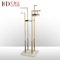 Titanium clothing island rack four-sided retractable detachable stainless steel shopping mall display rack Underwear pajama display rack