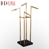 All stainless steel clothing island rack Rose gold brushed island display rack Pajama display rack