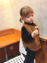 Baby plush waistcoat for baby vest girl child autumn and winter fashion clothes Korean version 6-12 months 1-2 years old