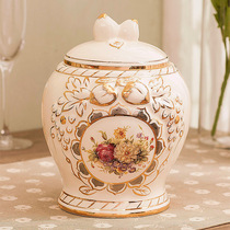 Mingla creative candy cans sealed storage cans European ceramic sugar jars tea cans seasoning cans