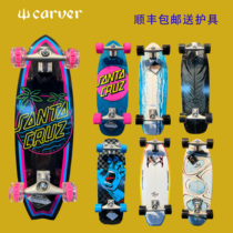 Carver Landsurf Board Surfskate Brushing the Streets Simulating Surfing Skiing