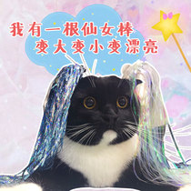 Fairy cat stick cat toy Bell favorite feather tassel long rod bite resistant cat stick set combination