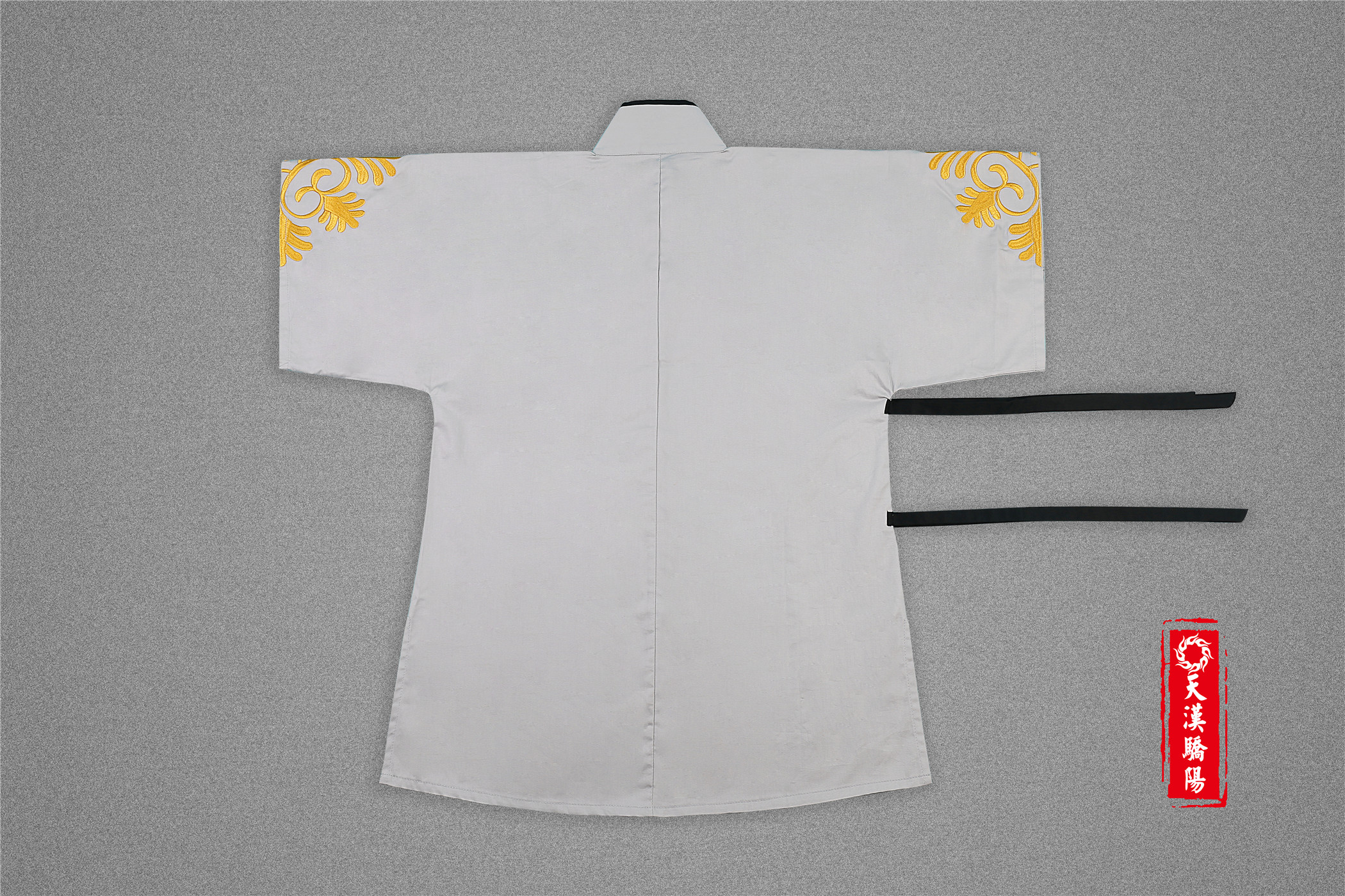 【天汉骄阳】交领半臂 现货汉服男款夏装绣花纯棉单上衣日常短袖