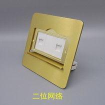 Hidden single open door two - digit network copper ground plug RJ45 network ground socket single - mouth more than five types of network ground plug