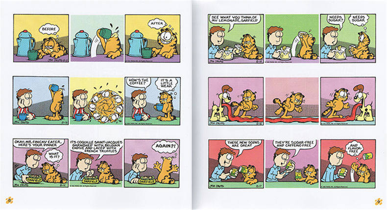 加菲猫 英文原版 漫画第五卷 garfield fat cat 3 pack 5儿童读物