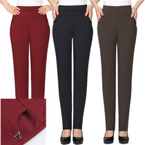 Everyday special casual pants spring and autumn thick mom pants high waist elastic pants middle-aged leggings