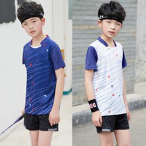 Childrens badminton clothing womens quick-drying table tennis clothing mens sports training clothing custom sports suits for primary and secondary school students