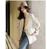 Female BOSS has a good sense of tolerance acetic acid anti-wrinkle a button long suit autumn women