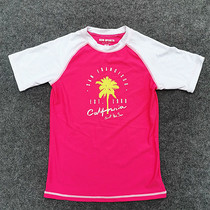 Childrens swimsuit girl Summer coat single girl cute middle child sunscreen quick-dry surfing student swimsuit split