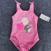 Export foreign trade girl baby swimsuit Infant 0-3 years old cute little princess Strawberry sequins fashion swimsuit