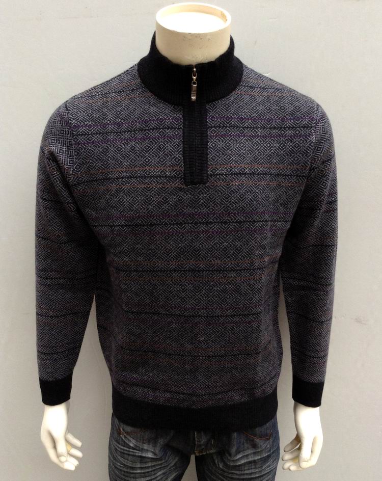 商场正品海尔曼斯秋冬半开拉链羊毛衫毛衣针织男装特价c743b28_4折现